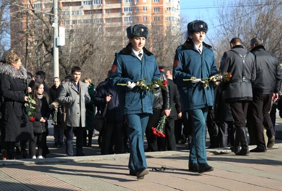 Commemorative event for pilot Roman Filipov who died in Syria