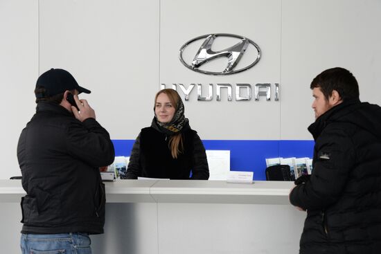 Hyundai car dealership in Grozny