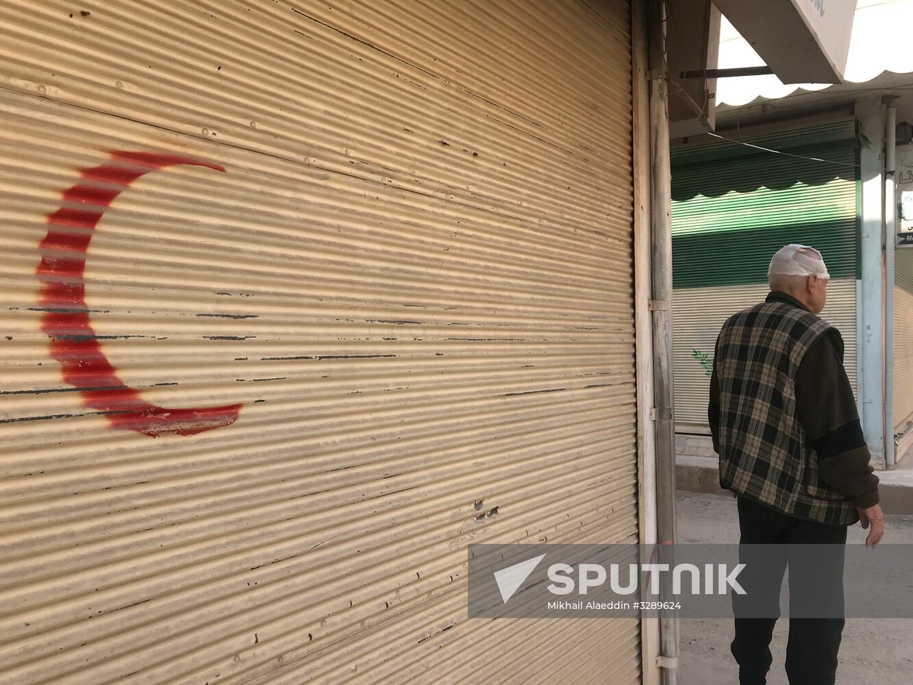 Aftermath of shelling of Afrin in Syria