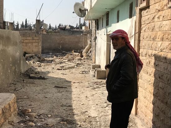 Aftermath of shelling of Afrin in Syria