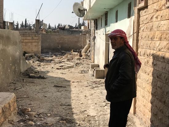 Aftermath of shelling of Afrin in Syria