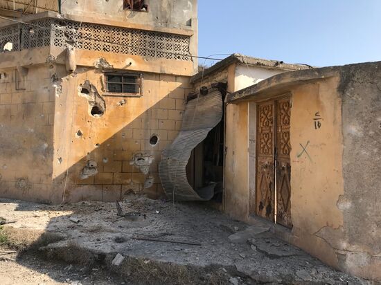 Aftermath of shelling of Afrin in Syria