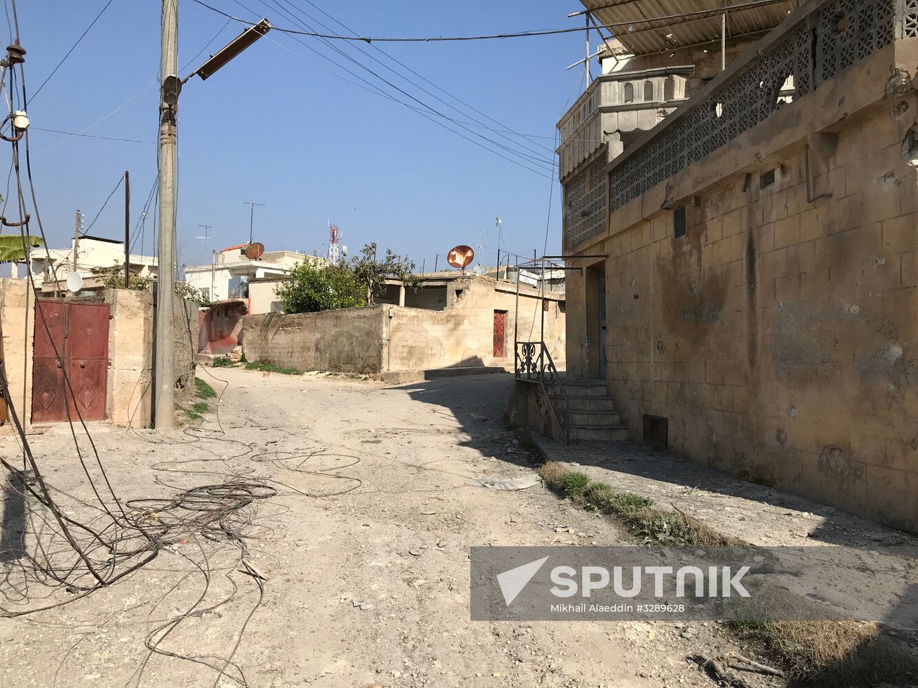 Aftermath of shelling of Afrin in Syria