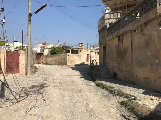 Aftermath of shelling of Afrin in Syria