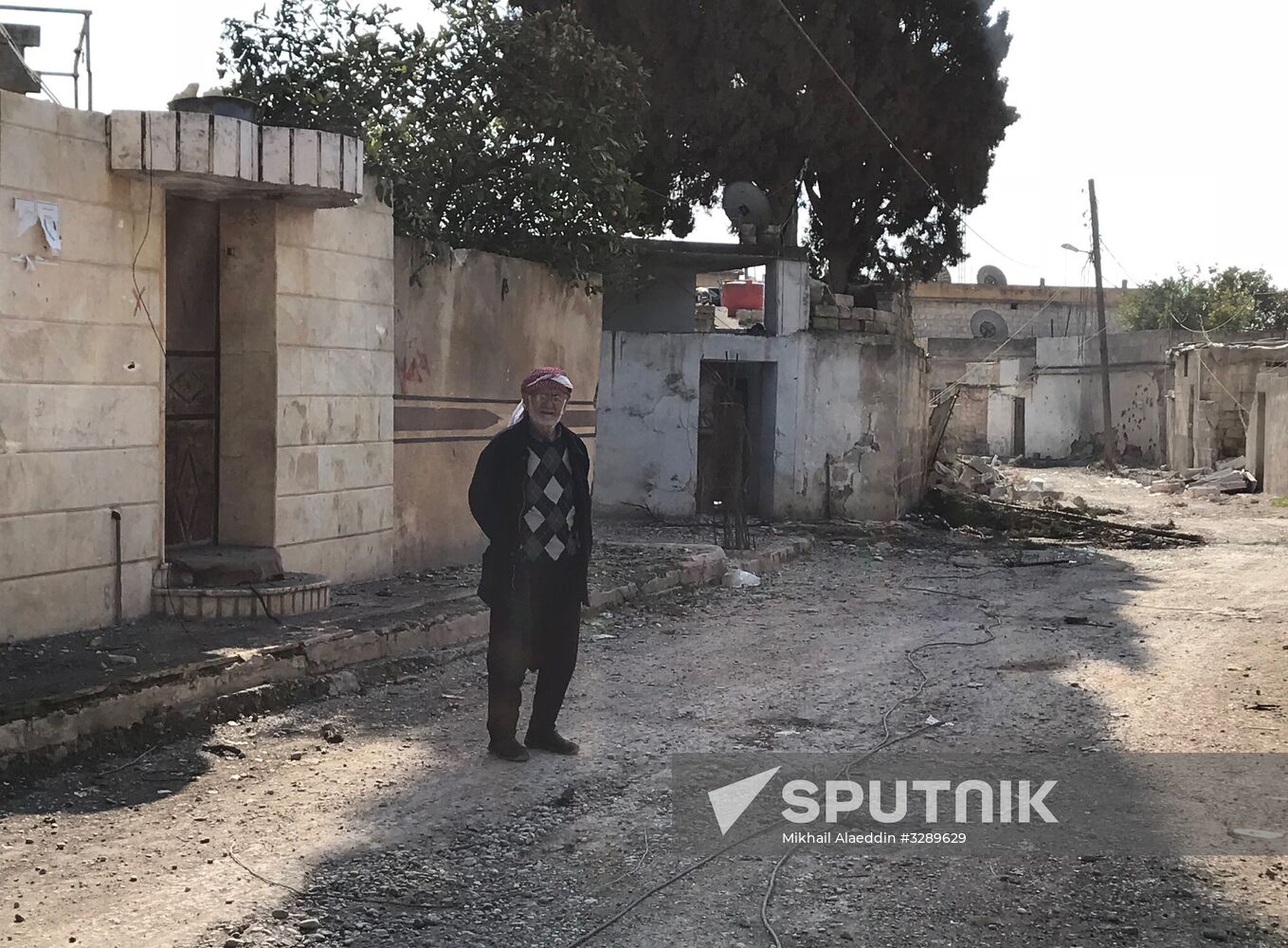 Aftermath of shelling of Afrin in Syria