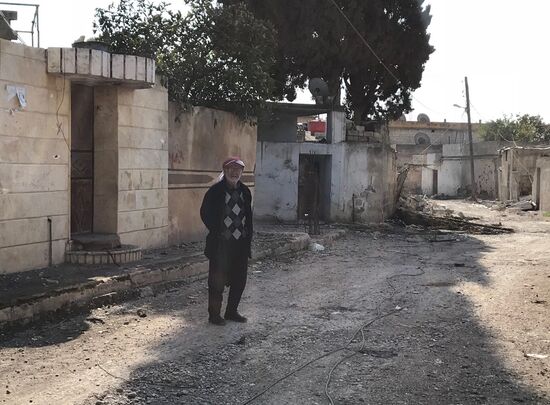 Aftermath of shelling of Afrin in Syria