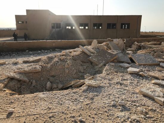 Aftermath of shelling of Afrin in Syria