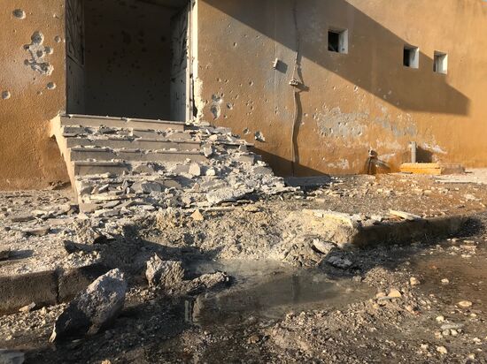 Aftermath of shelling of Afrin in Syria