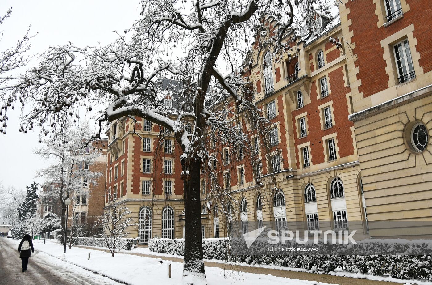 Snowfall in Paris