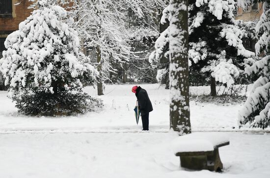Snowfall in Paris