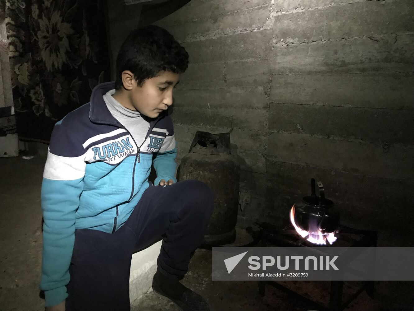 Aftermath of shelling of Afrin in Syria