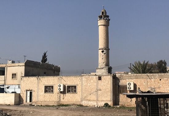 Aftermath of shelling of Afrin in Syria