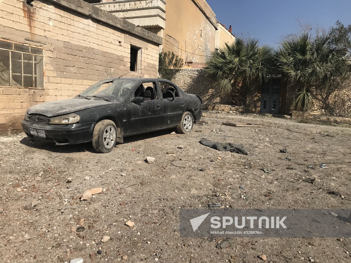 Aftermath of shelling of Afrin in Syria