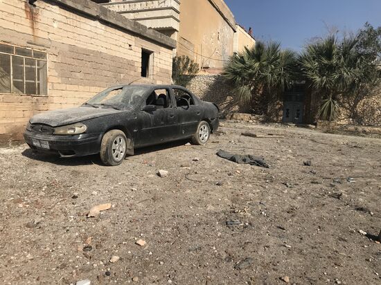 Aftermath of shelling of Afrin in Syria