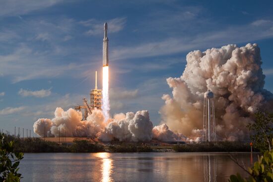 SpaceX's Falcon Heavy rocket successfully launches from Cape Canaveral