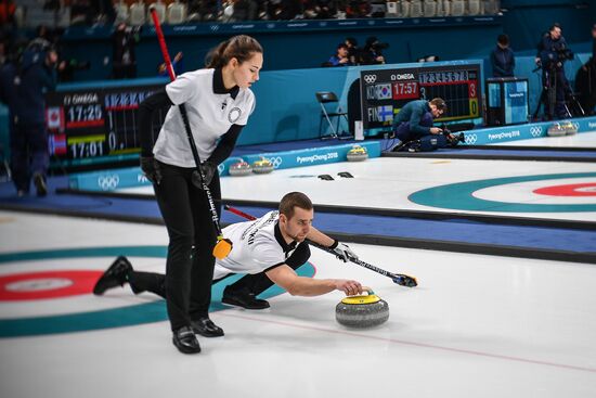 2018 Winter Olympics. Curling. Mixed doubles. US vs. Russia