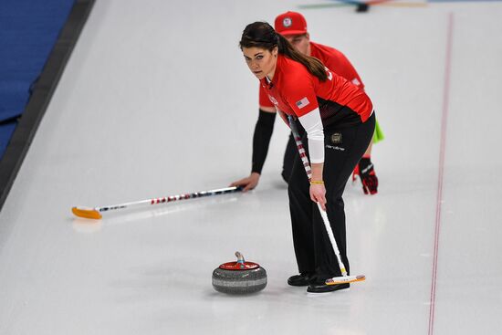 2018 Winter Olympics. Curling. Mixed doubles. US vs. Russia