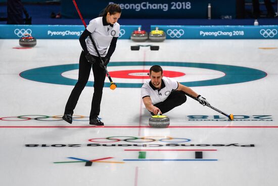 2018 Winter Olympics. Curling. Mixed doubles. US vs. Russia