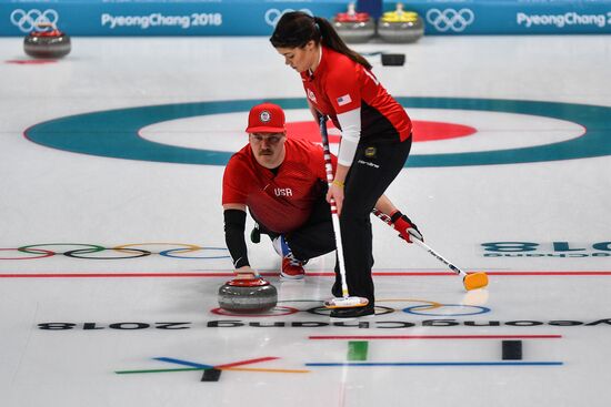 2018 Winter Olympics. Curling. Mixed doubles. US vs. Russia