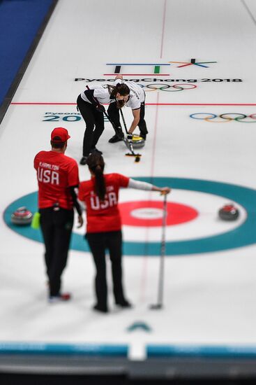 2018 Winter Olympics. Curling. Mixed doubles. US vs. Russia