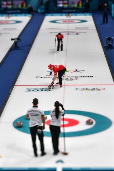 2018 Winter Olympics. Curling. Mixed doubles. US vs. Russia
