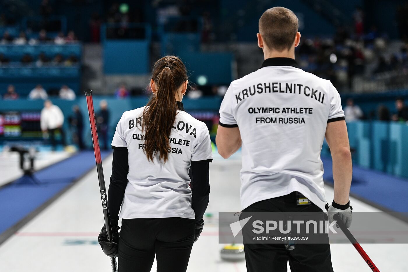 2018 Winter Olympics. Curling. Mixed doubles. US vs. Russia