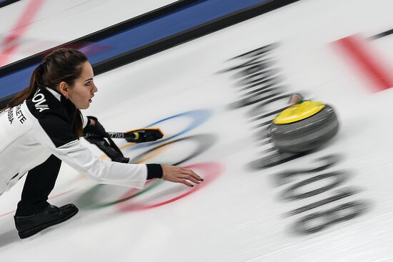2018 Winter Olympics. Curling. Mixed doubles. US vs. Russia
