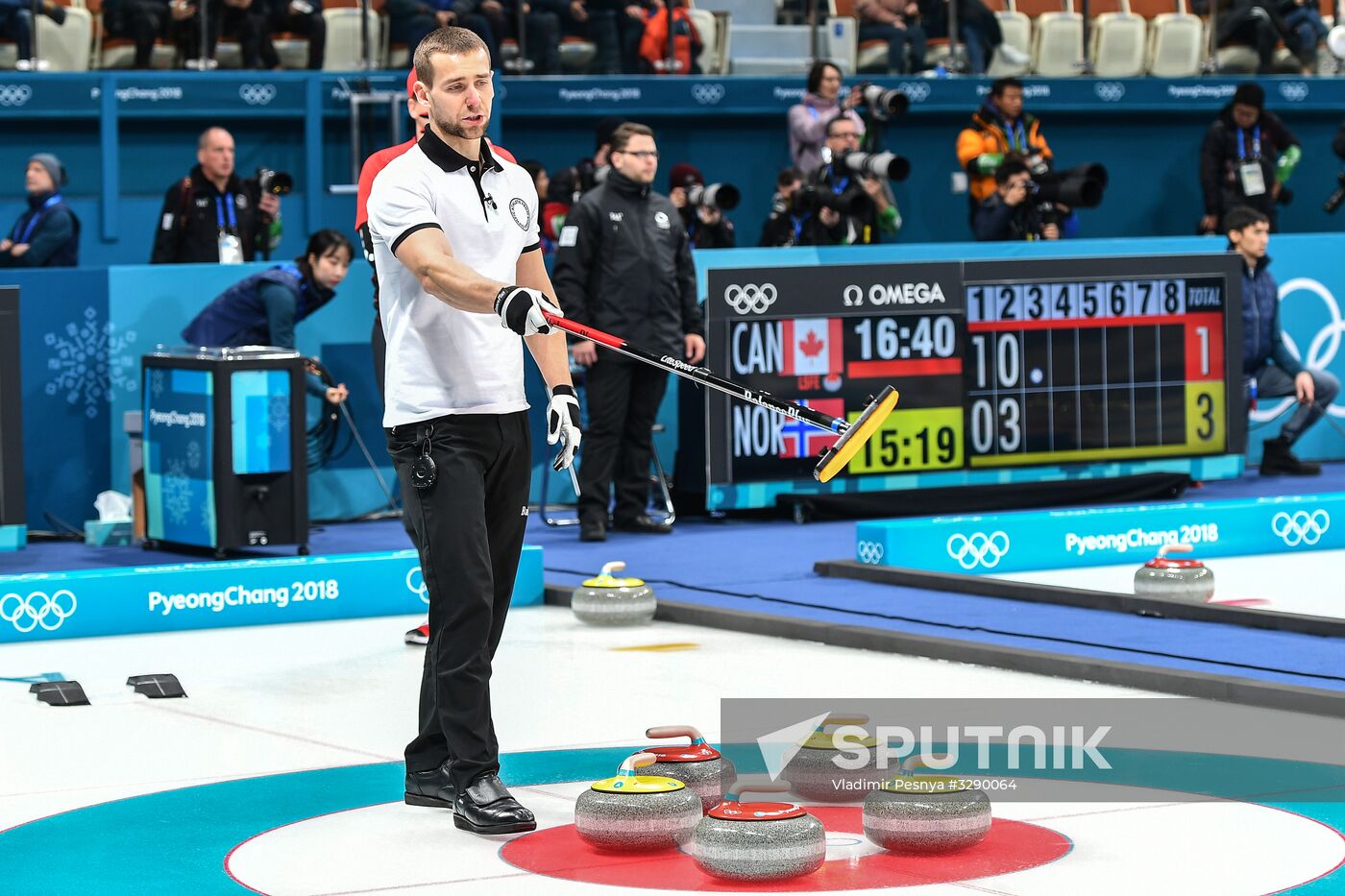 2018 Winter Olympics. Curling. Mixed doubles. US vs. Russia