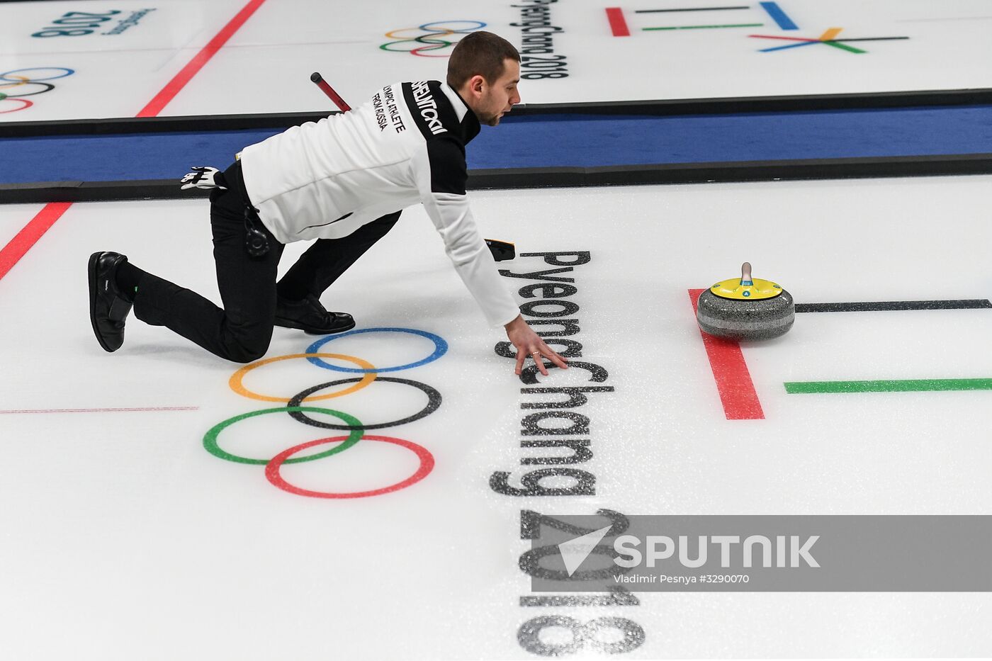 2018 Winter Olympics. Curling. Mixed doubles. US vs. Russia
