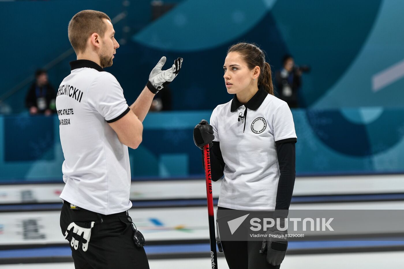 2018 Winter Olympics. Curling. Mixed doubles. US vs. Russia