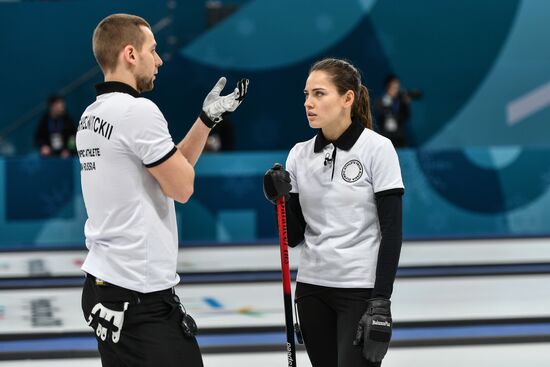 2018 Winter Olympics. Curling. Mixed doubles. US vs. Russia