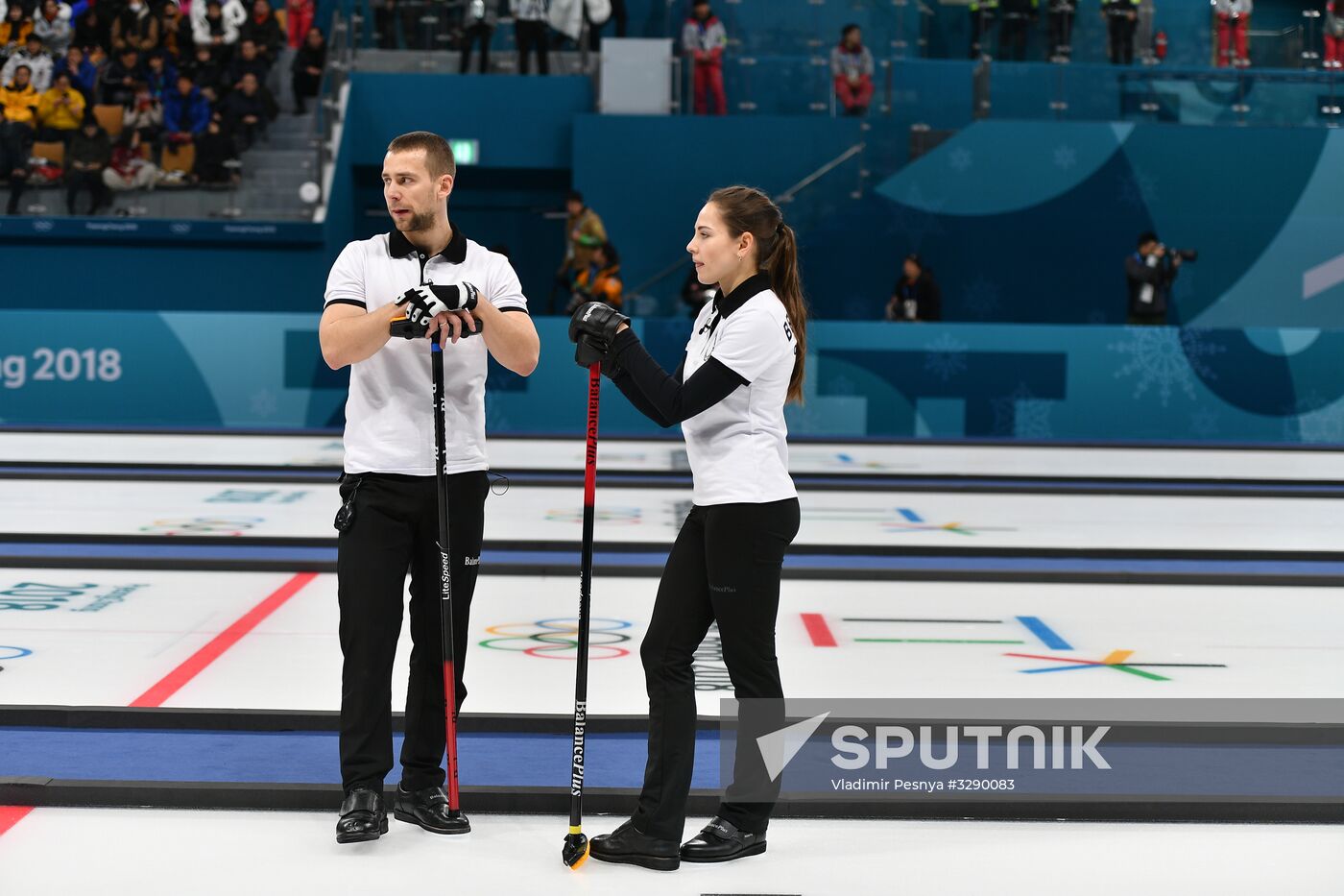 2018 Winter Olympics. Curling. Mixed doubles. US vs. Russia