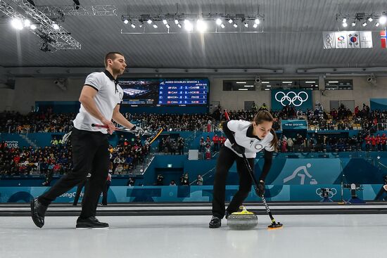 2018 Winter Olympics. Curling. Mixed doubles. US vs. Russia