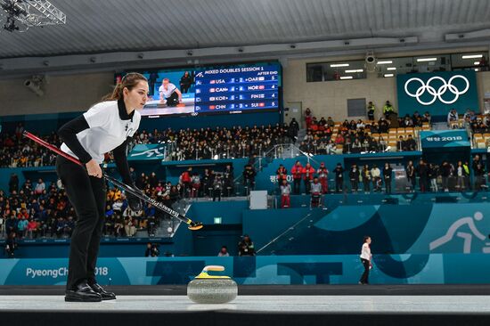 2018 Winter Olympics. Curling. Mixed doubles. US vs. Russia