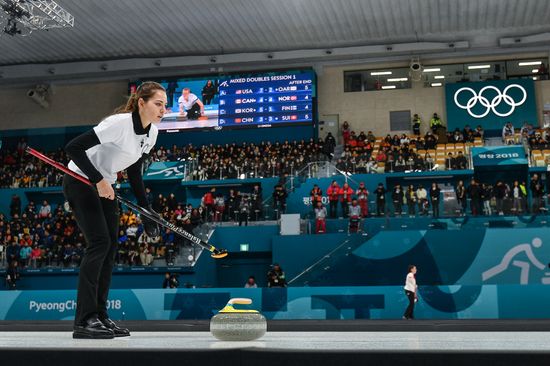 2018 Winter Olympics. Curling. Mixed doubles. US vs. Russia