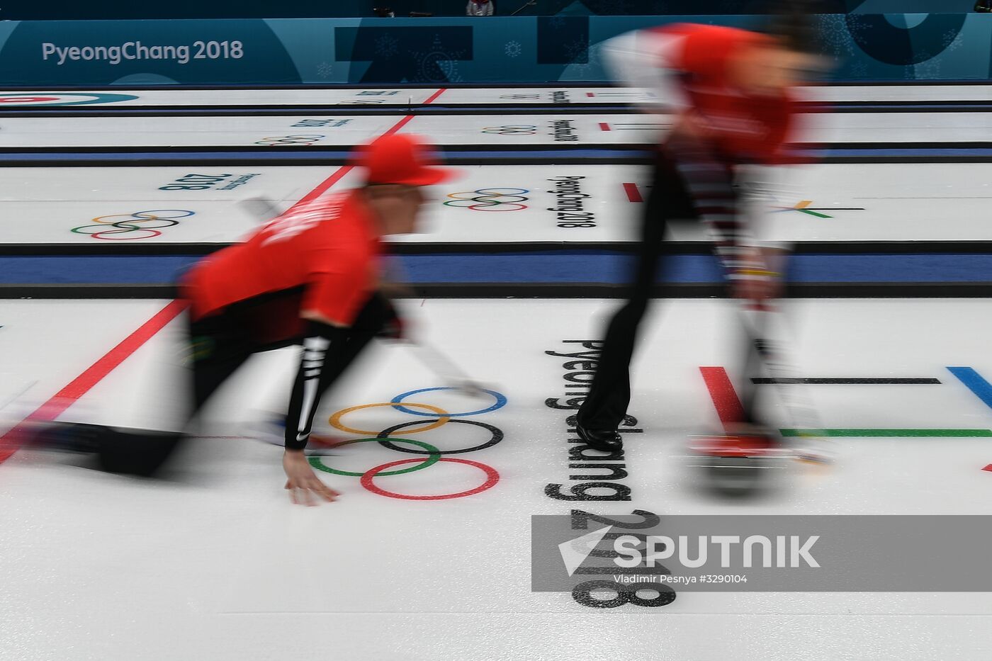2018 Winter Olympics. Curling. Mixed doubles. US vs. Russia