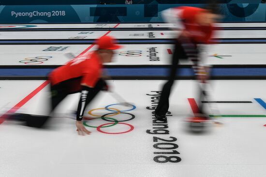 2018 Winter Olympics. Curling. Mixed doubles. US vs. Russia