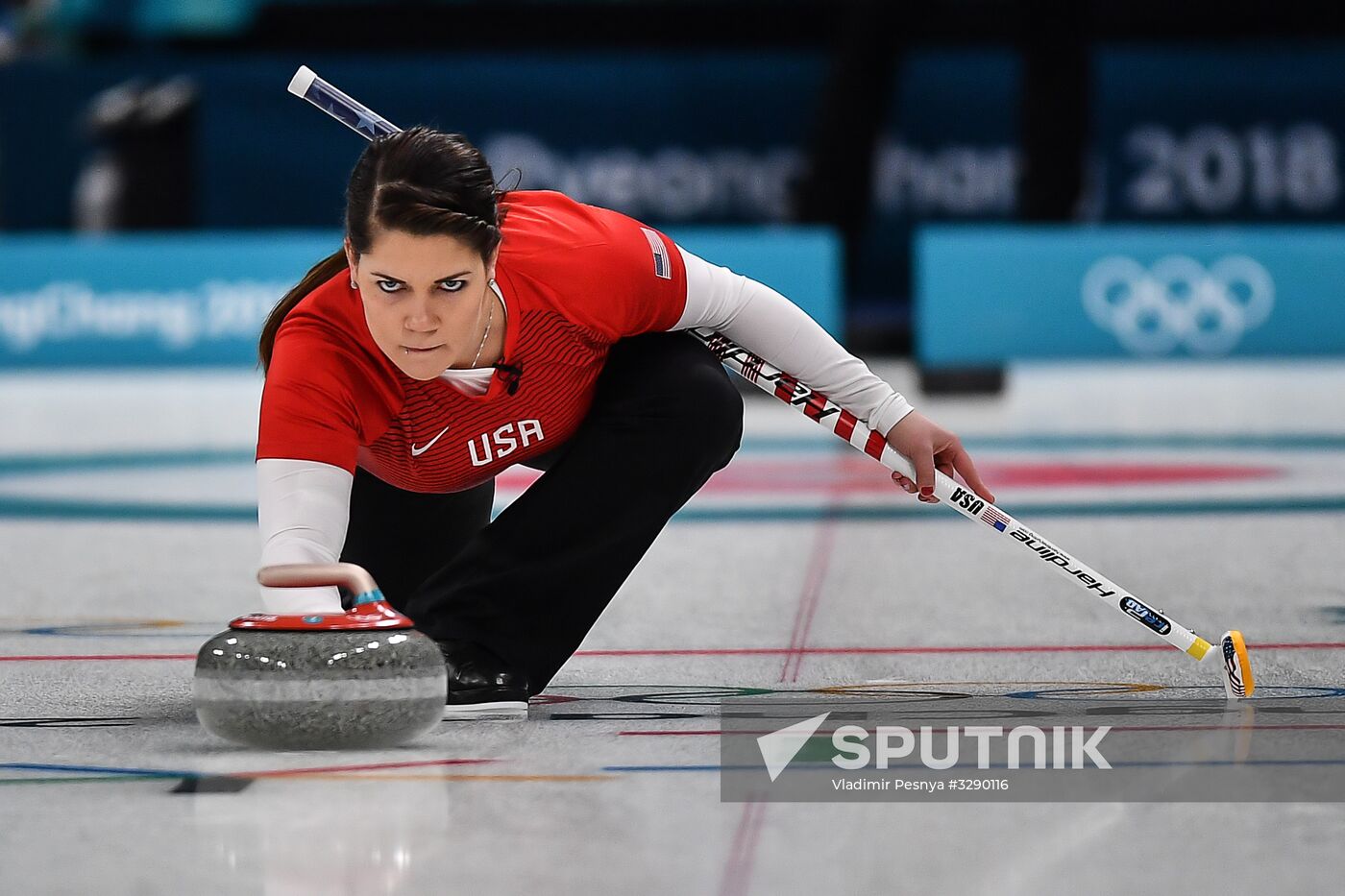 2018 Winter Olympics. Curling. Mixed doubles. US vs. Russia