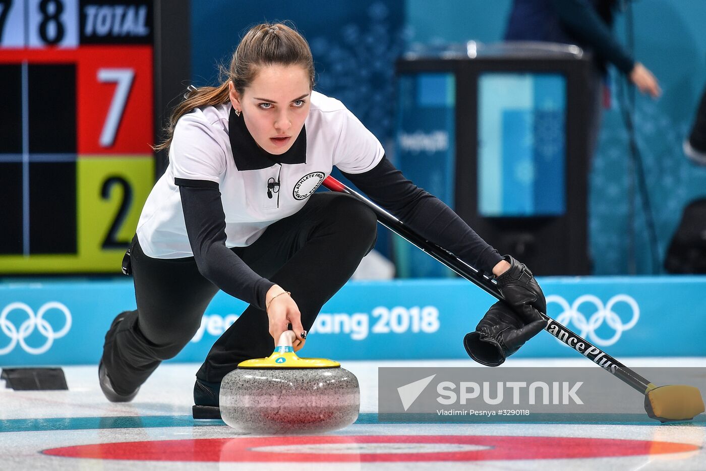 2018 Winter Olympics. Curling. Mixed doubles. US vs. Russia