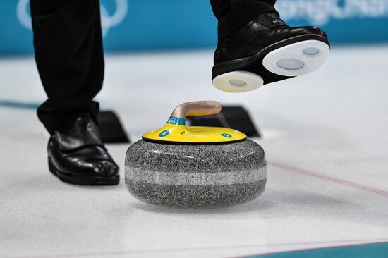 2018 Winter Olympics. Curling. Mixed doubles. US vs. Russia