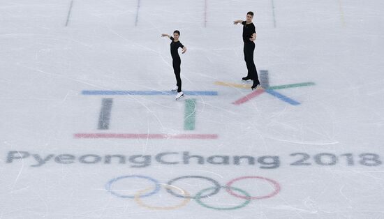 2018 Winter Olympics. Figure skating. Pairs. Training sessions