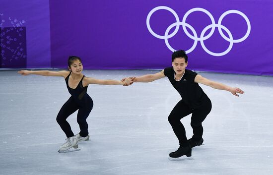 2018 Winter Olympics. Figure skating. Pairs. Training sessions