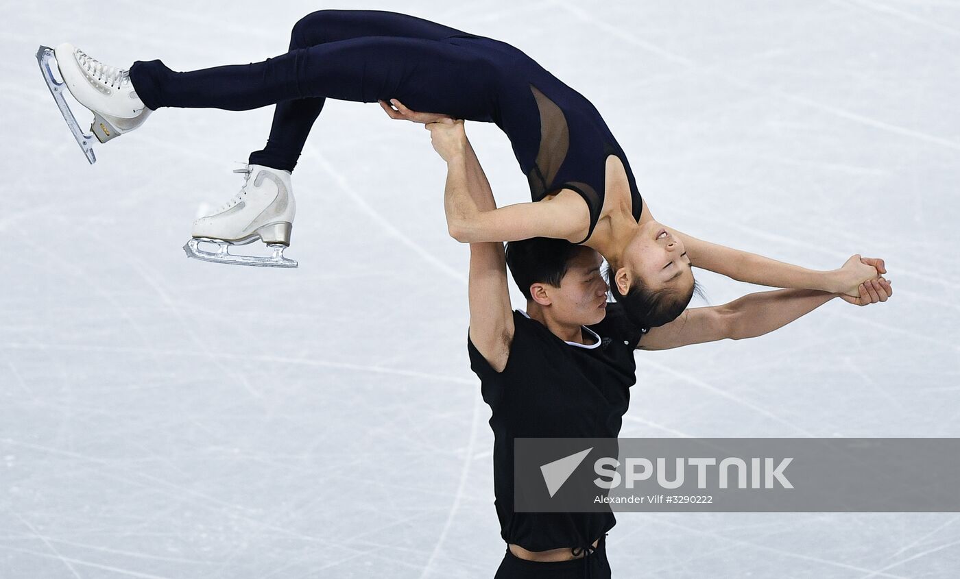2018 Winter Olympics. Figure skating. Pairs. Training sessions