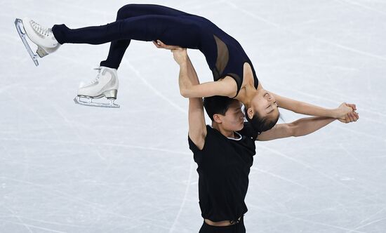 2018 Winter Olympics. Figure skating. Pairs. Training sessions