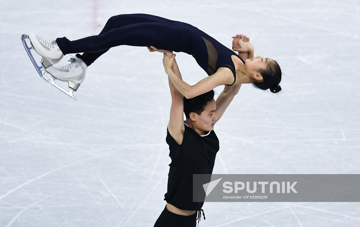 2018 Winter Olympics. Figure skating. Pairs. Training sessions