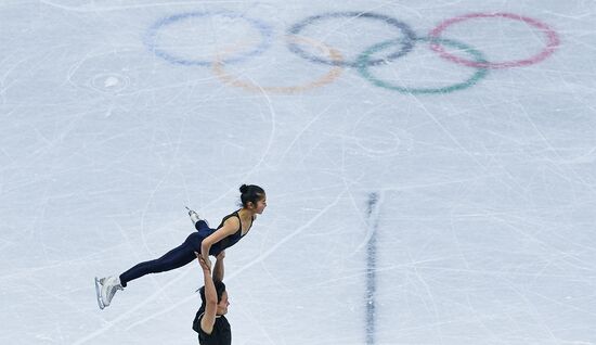2018 Winter Olympics. Figure skating. Pairs. Training sessions