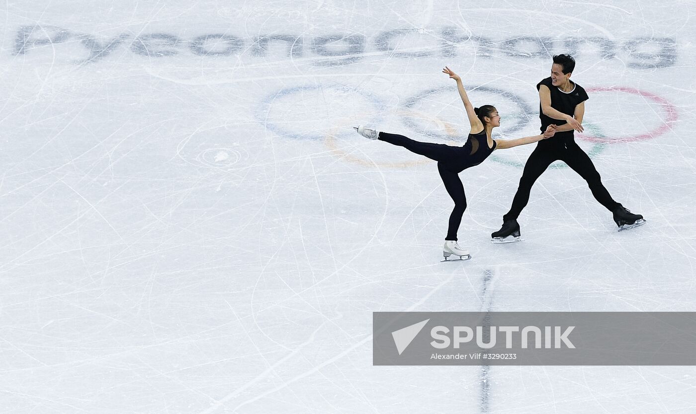 2018 Winter Olympics. Figure skating. Pairs. Training sessions