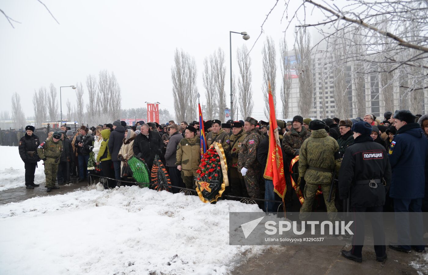 Paying last respects to Major Roman Filipov in Voronezh
