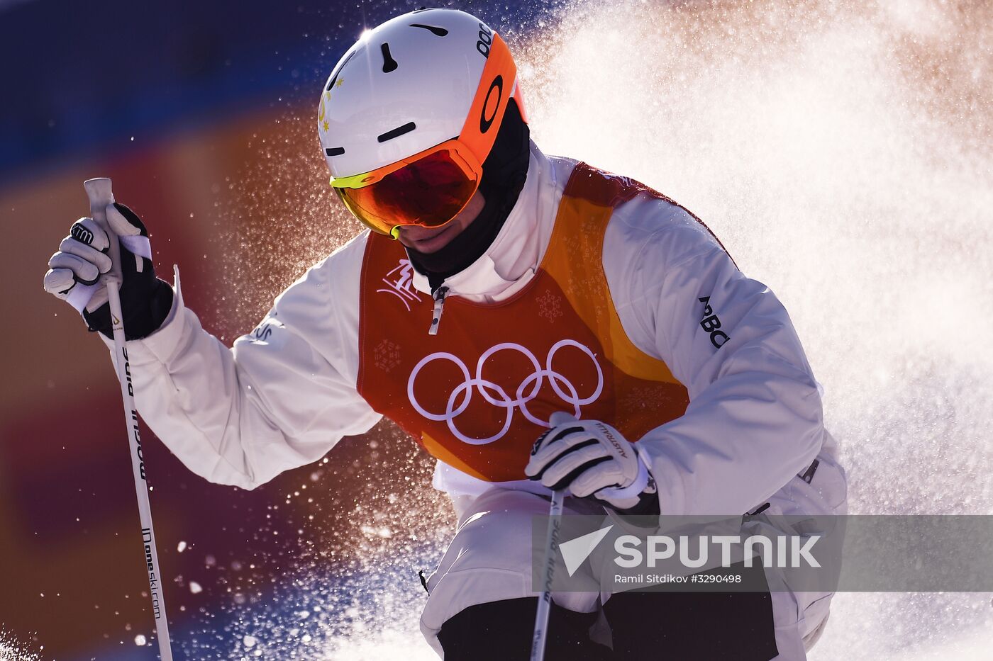 2018 Winter Olympics. Freestyle skiing. Moguls. Training sessions