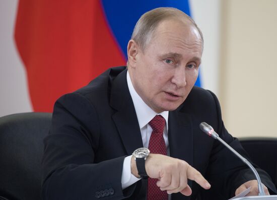Russian President Vladimir Putin's working trip to Novosibirsk